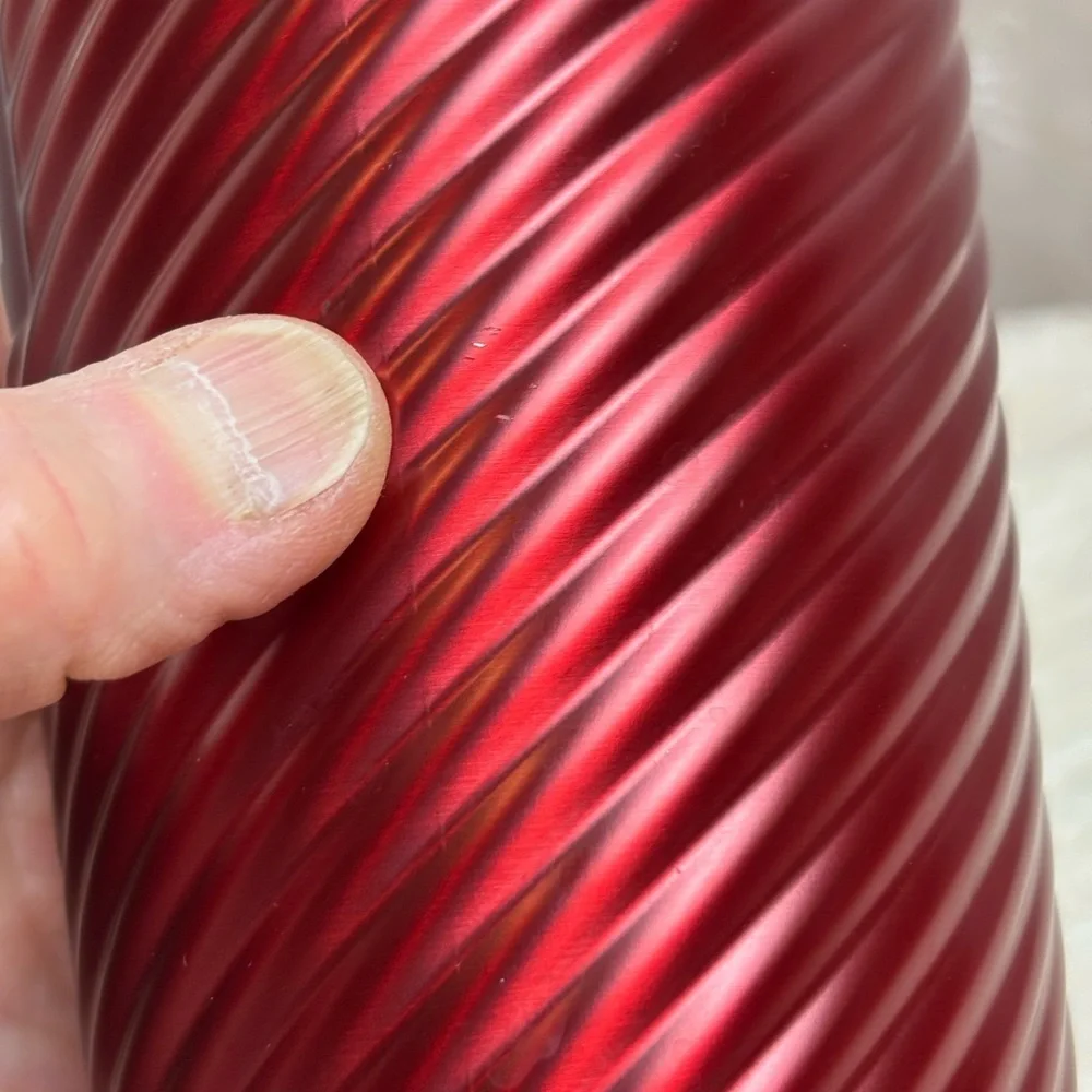 Starbucks Venti 24 oz Stainless Steel Spiral Red Tumbler